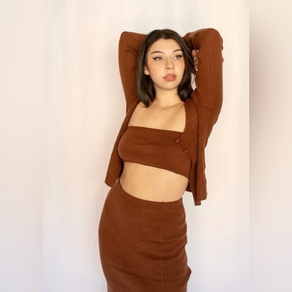 3 Piece Cardigan and Skirt set!